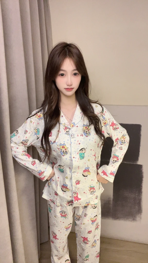 2025新款春秋季网红爆款薄款云朵棉甜美睡衣长袖长裤家居服套装