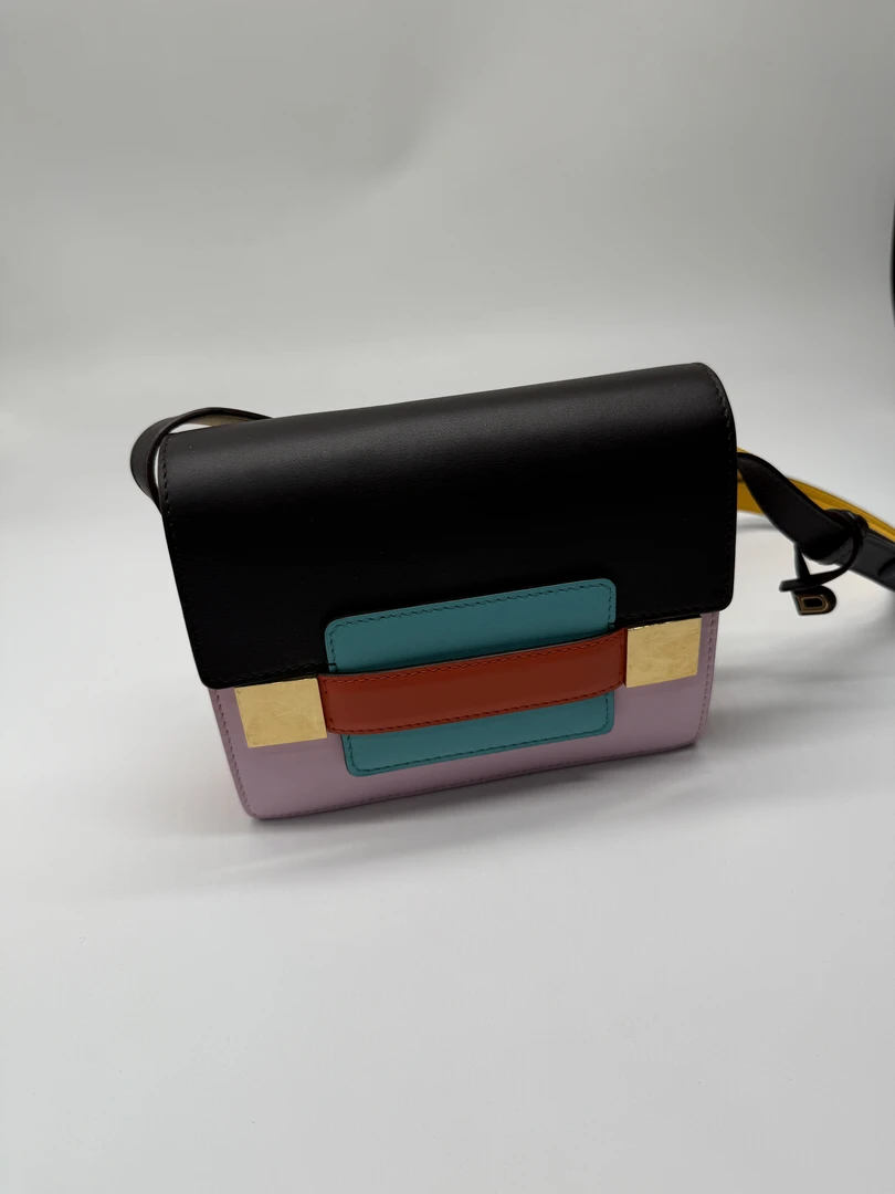 99新 Delvaux/德尔沃 拼色 单肩 斜挎包