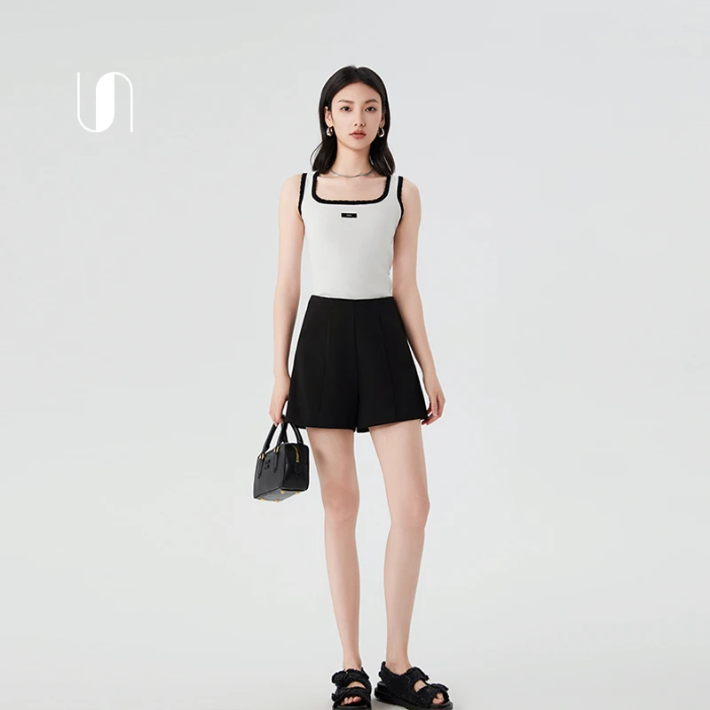 高腰显瘦百搭A字西装短裤UNM3031105