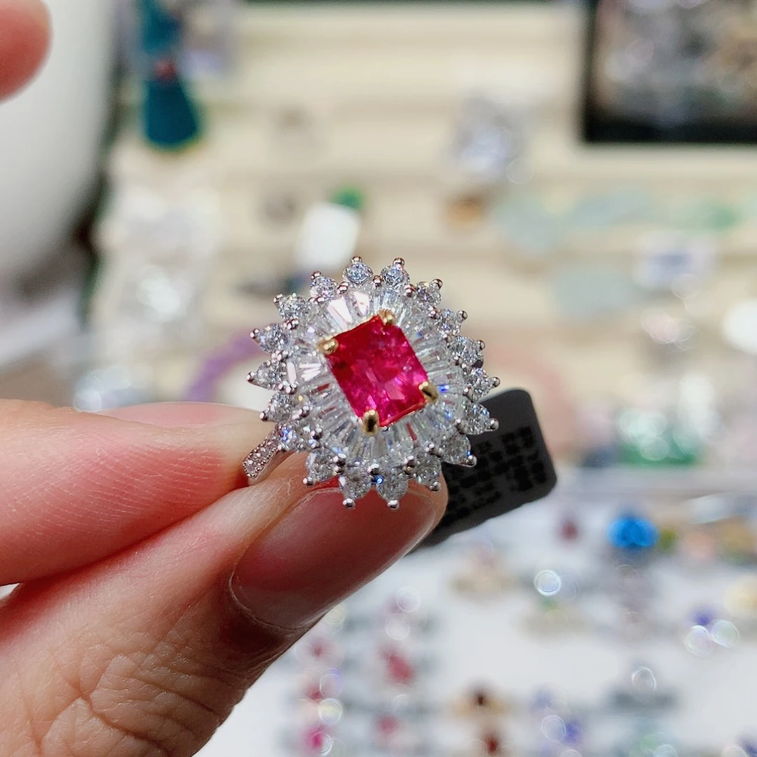 尖晶石戒指银S925镶嵌津****店