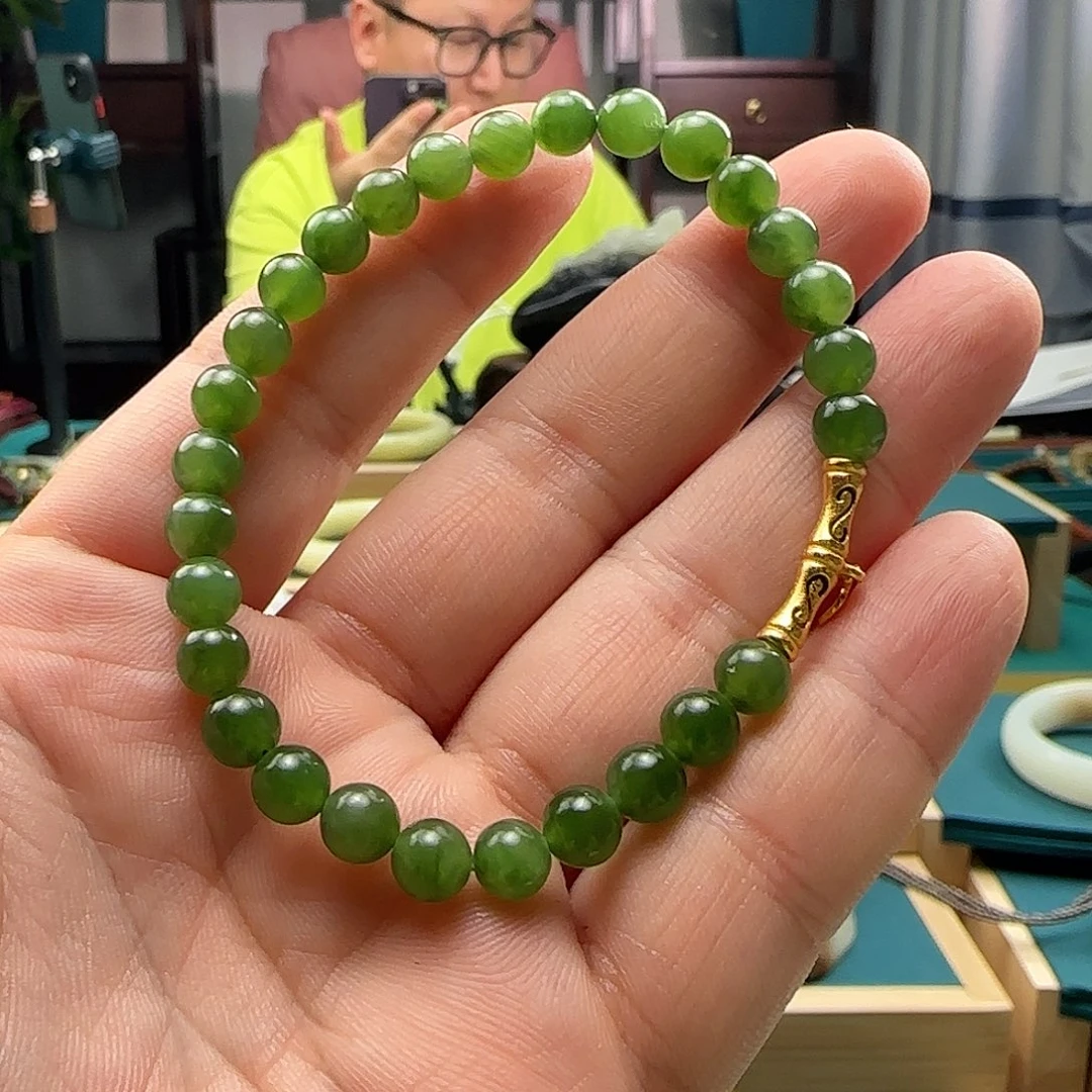 和田玉（白玉）未镶嵌吊坠(不含链)和田碧玉手链