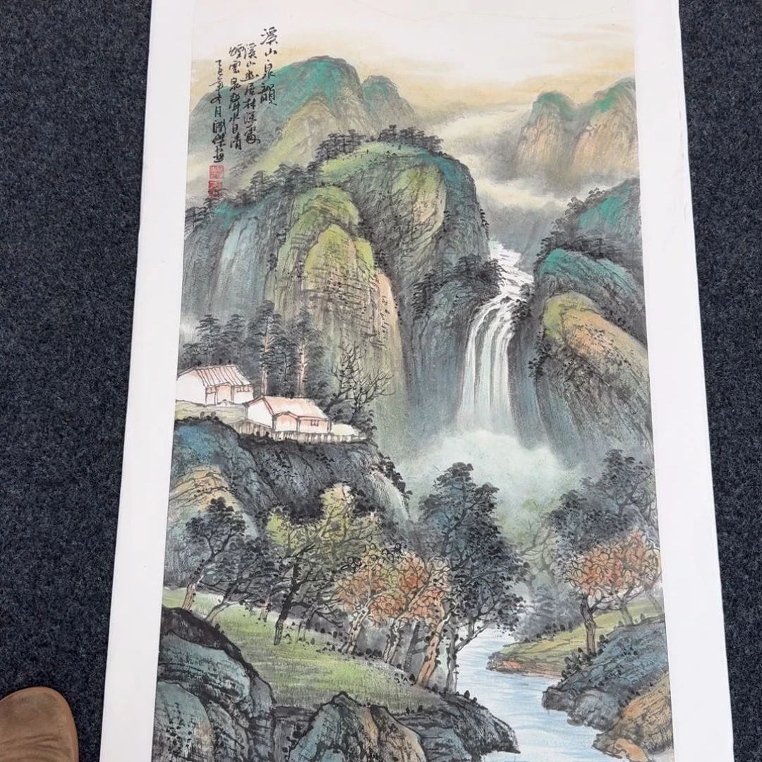 国画纯手绘山水花鸟作品