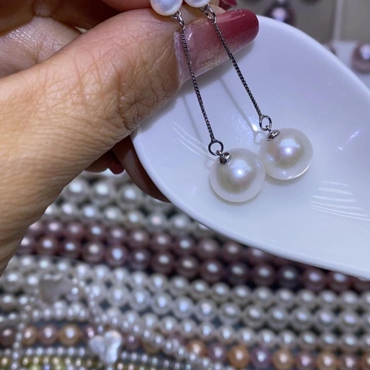 淡水珍珠珠宝首饰银S925镶嵌