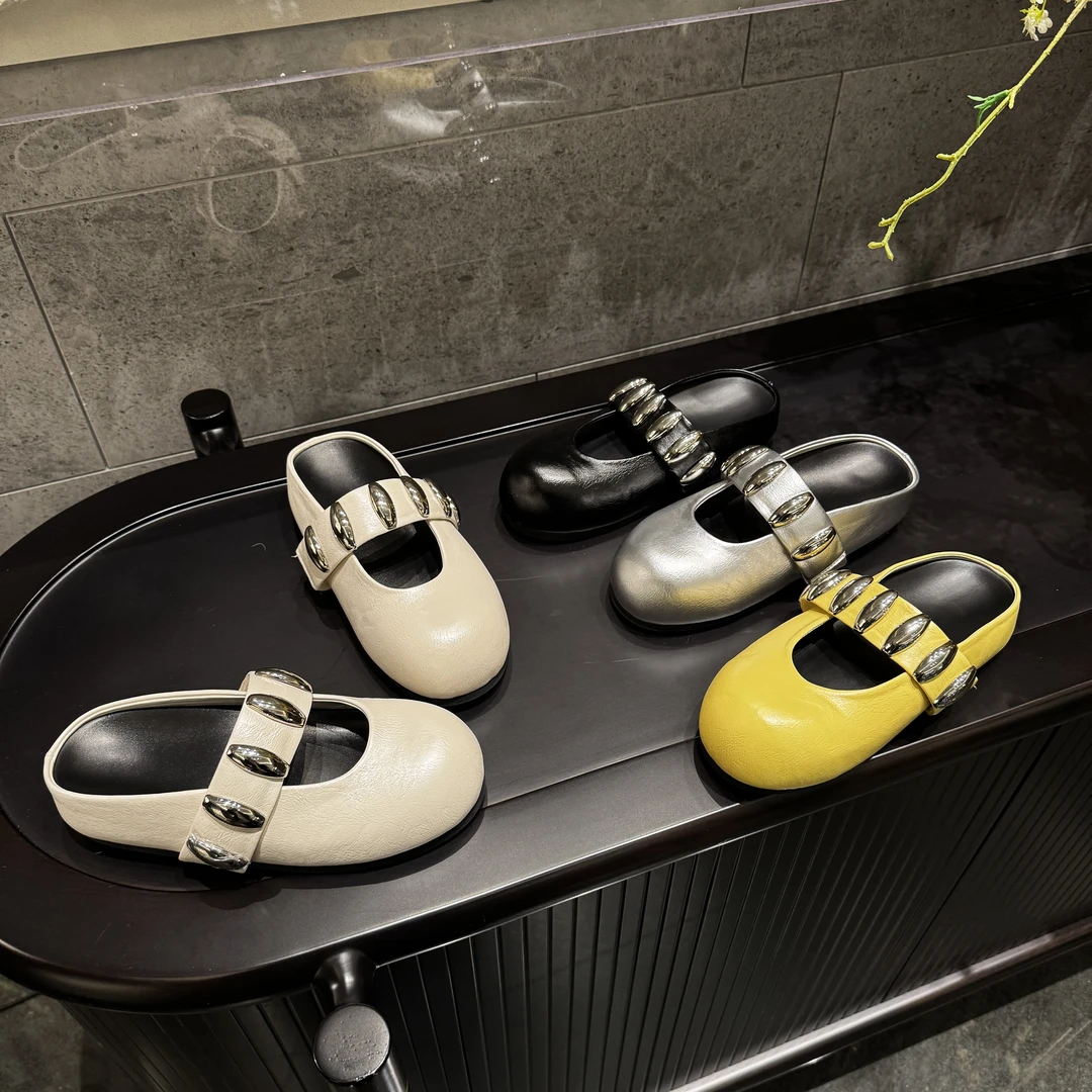 阿莱YA「 零重力半拖｜5cm 时尚潮流锁扣设计出门通勤时尚;EXX55212