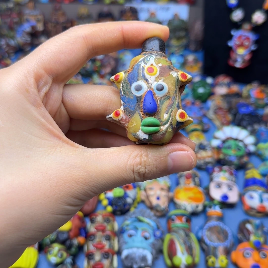 琉璃非金属玻璃颈饰天眼娃