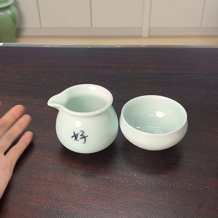 龙泉云间青瓷小米茶器