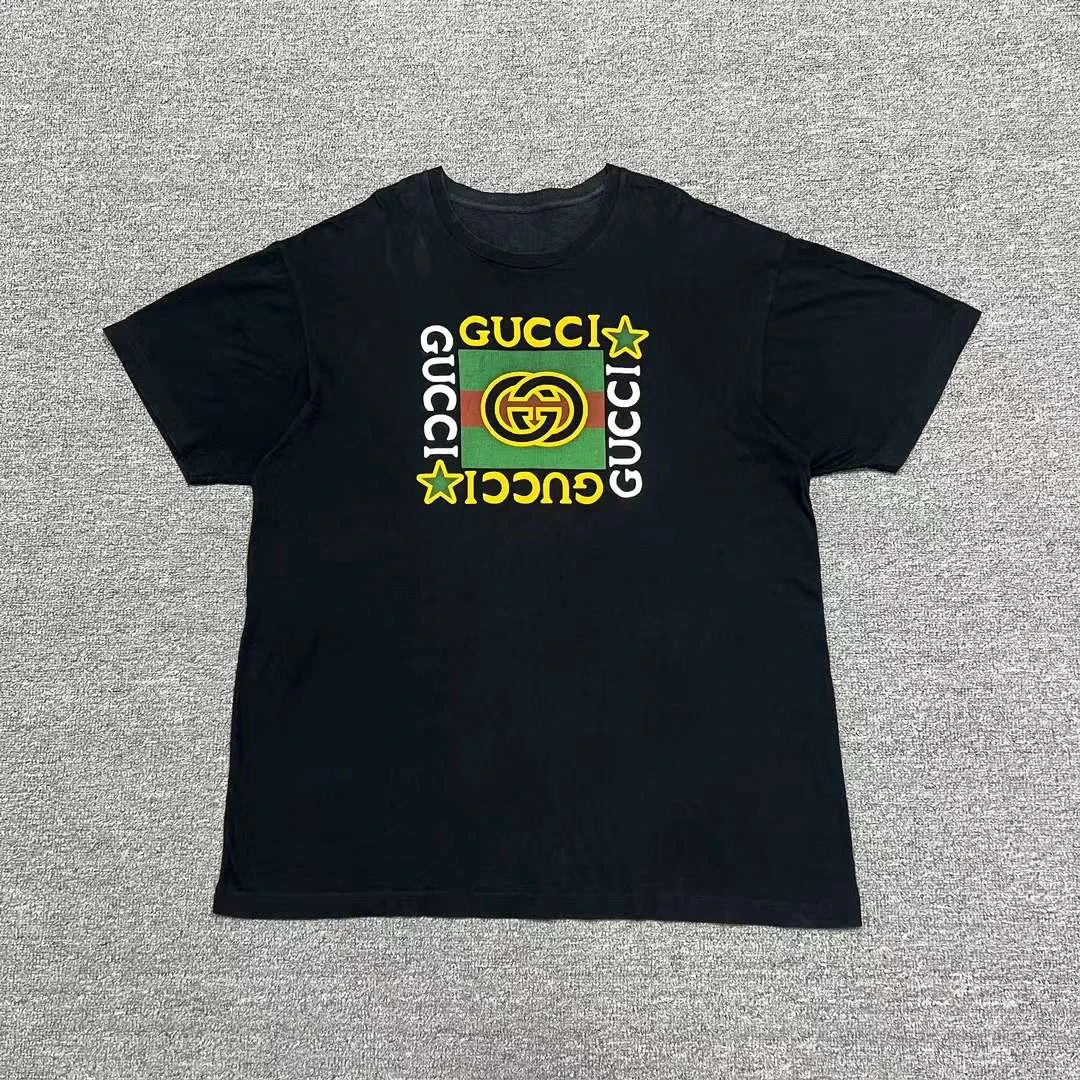 95新 GUCCI/古驰 Gucci 星星图案印花短袖 L码