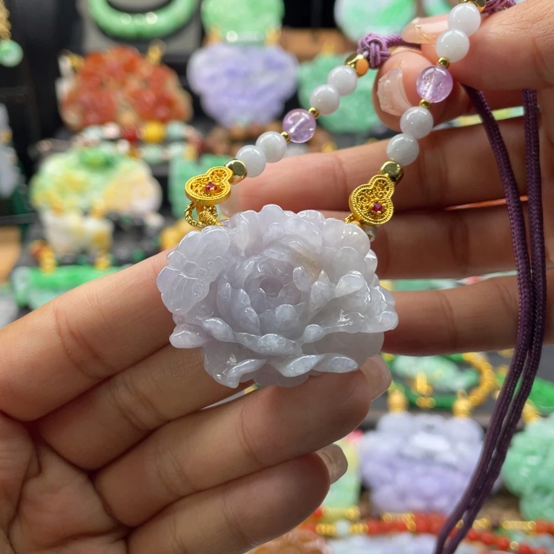 翡翠未镶嵌颈饰代编织