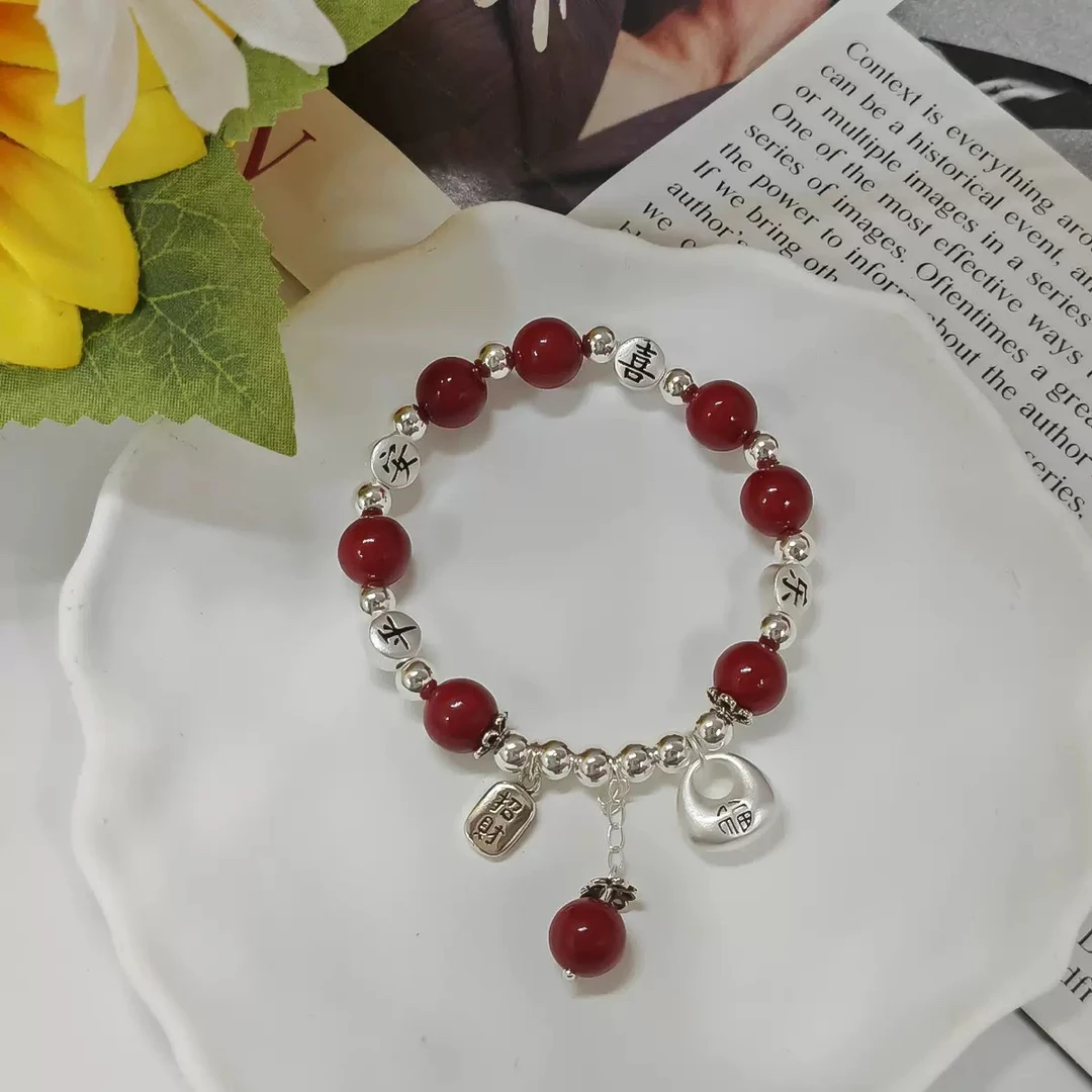 足银手链 小胖福手串 朱朱手串搭配国风款