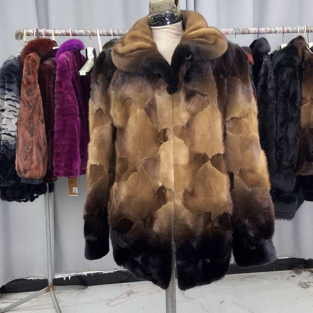 水貂拼貂真皮真毛