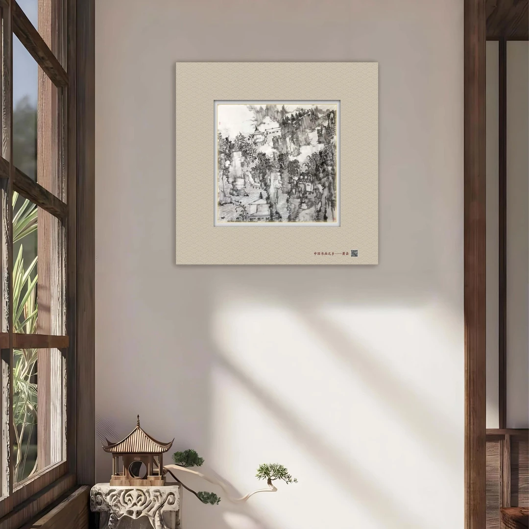 发光国画/酒店/包厢/宾馆/大堂/金属边框/中国书画之乡/萧县