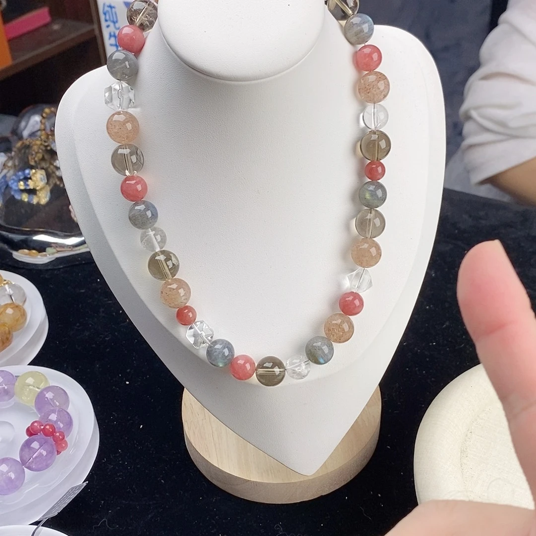 水晶手链银S925镀金镶嵌