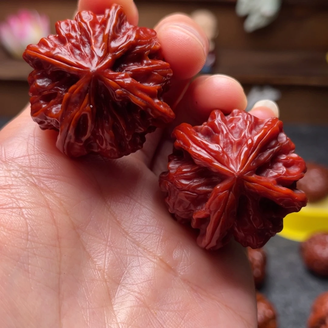 文玩核桃吊坠文玩核桃 手把件 四棱 35