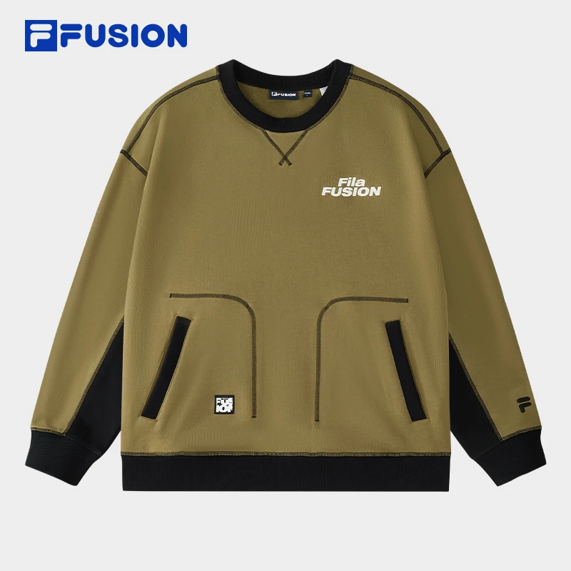 Fila/斐乐男款2025年新款宽松圆领卫衣时尚休闲潮流复古运动长袖