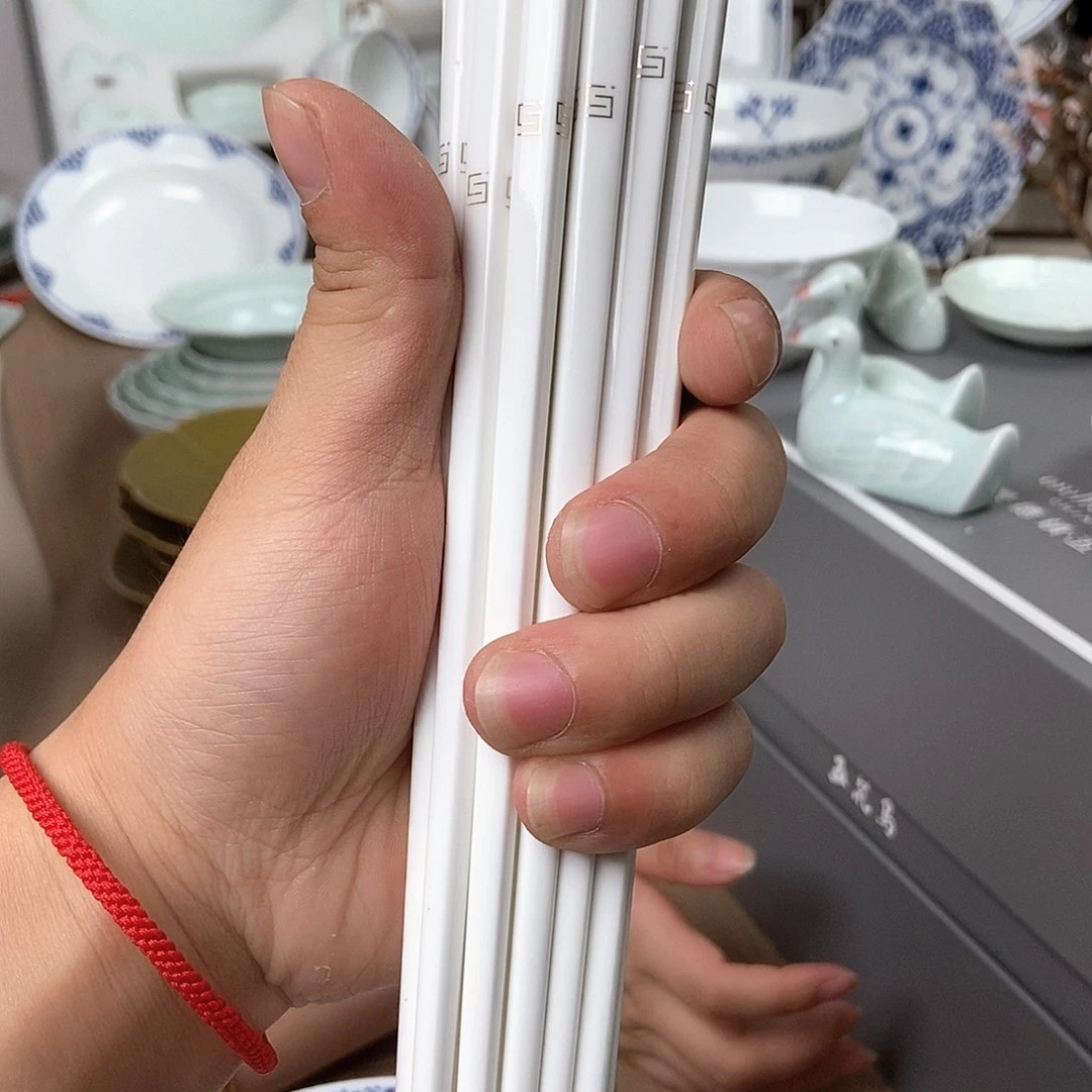 瓷片陶瓷筷子10双