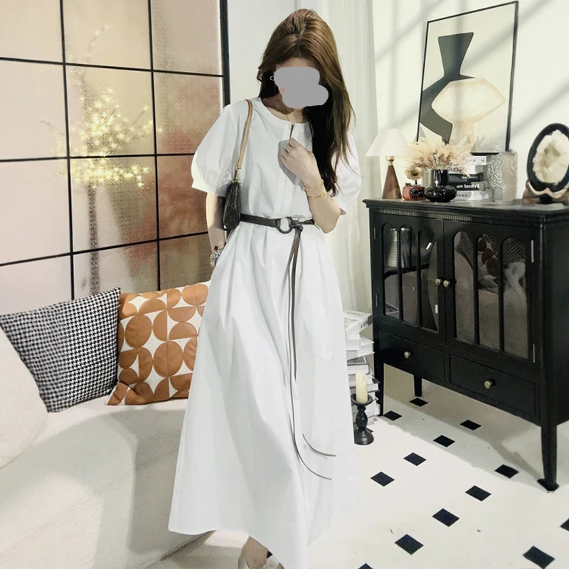 法式显瘦高级感气质连衣裙女2025夏季黑纱连衣裙法式白色夏季长裙