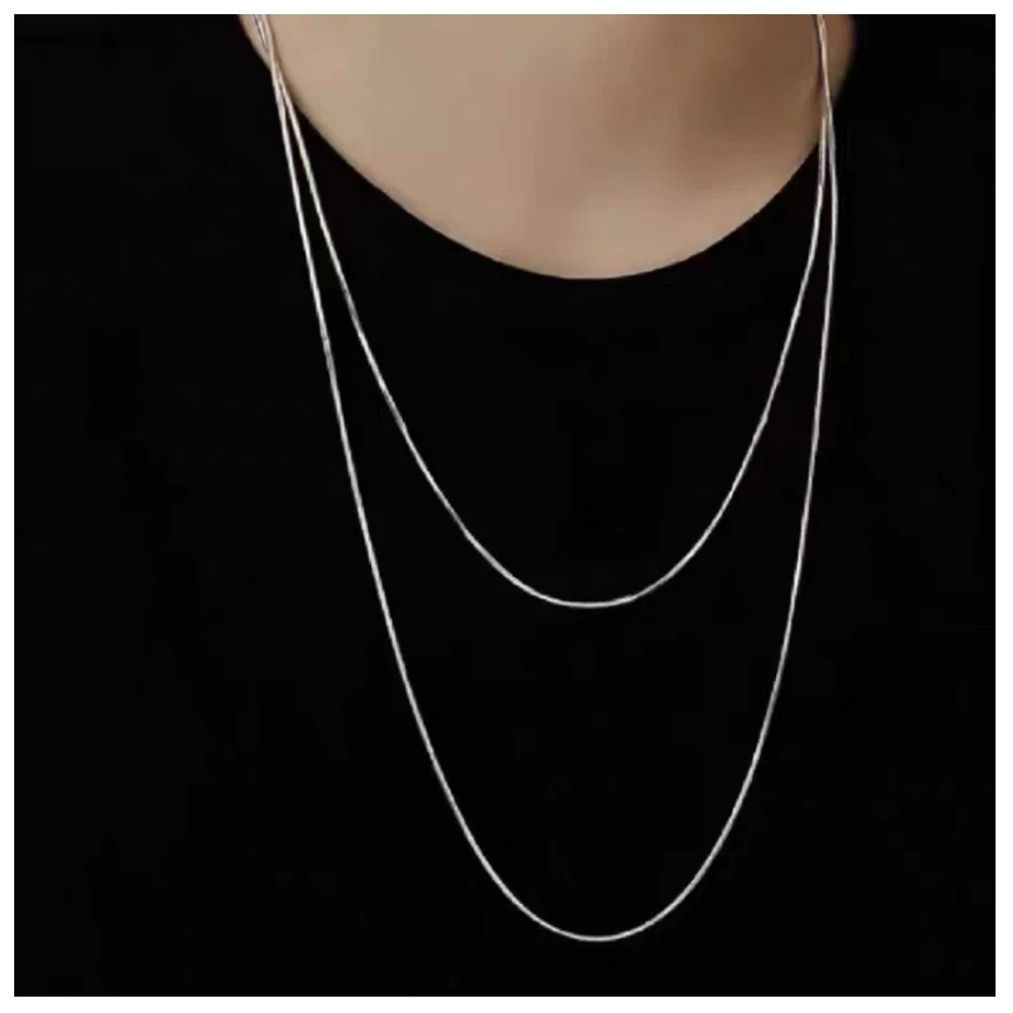 钛钢项链 SS463女士休闲百搭2.0八角蛇骨链120CM