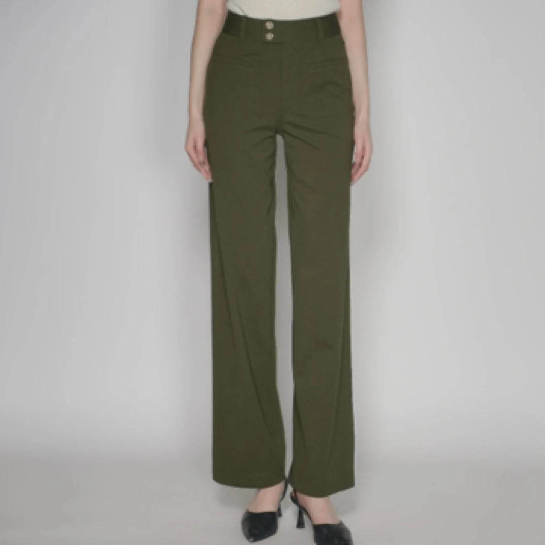 GIRDEAR/哥弟哥弟高腰经典招牌四面弹百搭通勤西装裤直筒裤110019