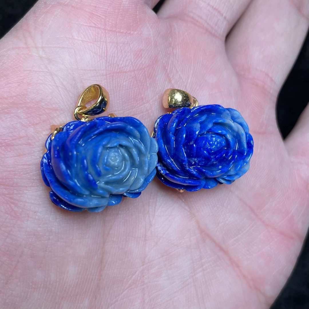 石惑珠宝.青金石吊坠约20*21mm/多样性发一