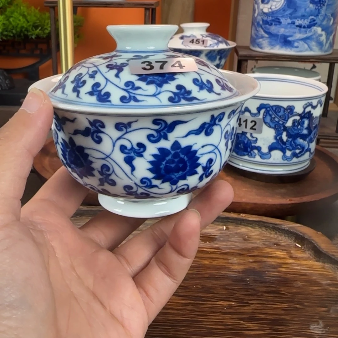 瓷片景德镇手绘青花茶器374