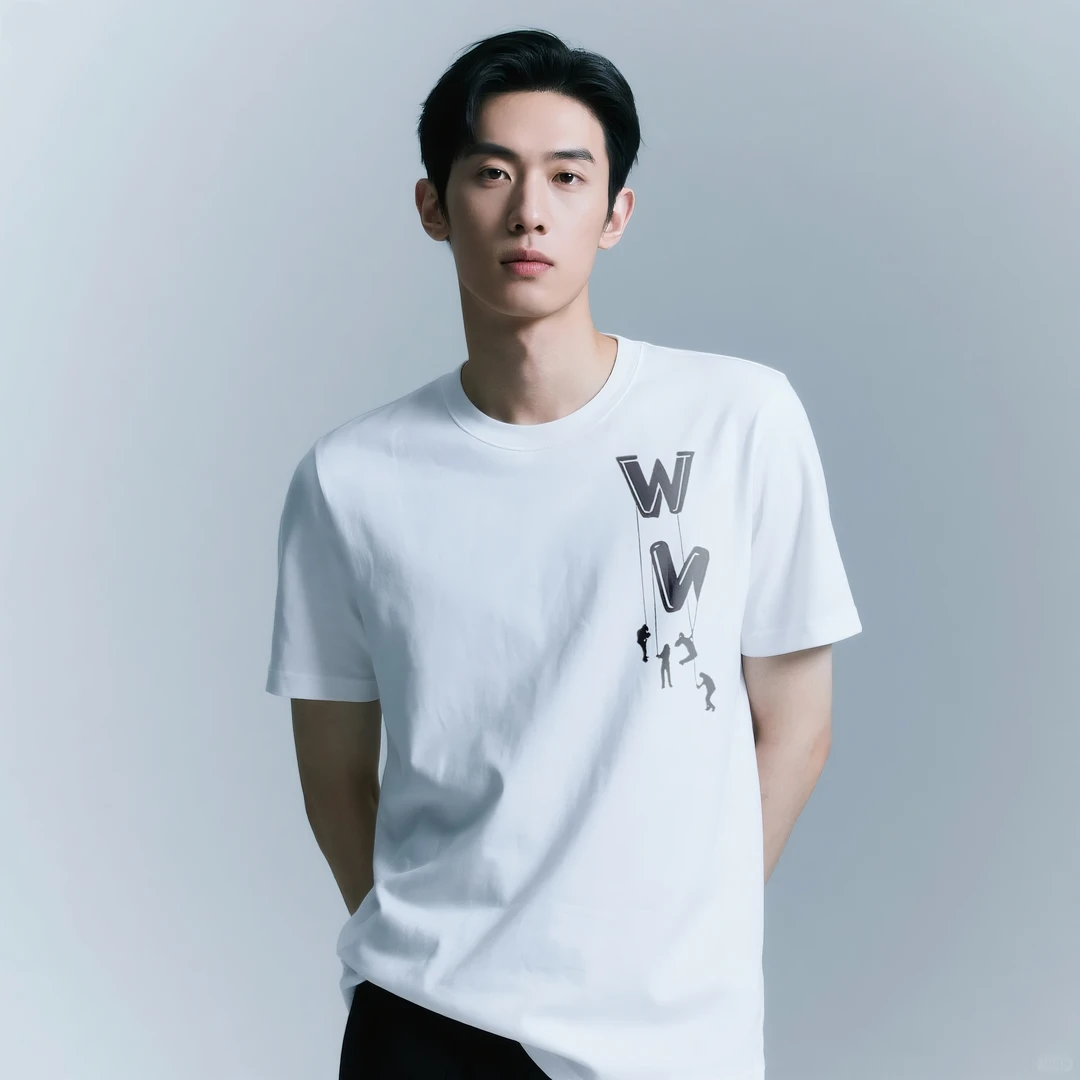 WPRA美式纯棉短袖T恤男女同款宽松圆领百搭潮流休闲学生透气潮