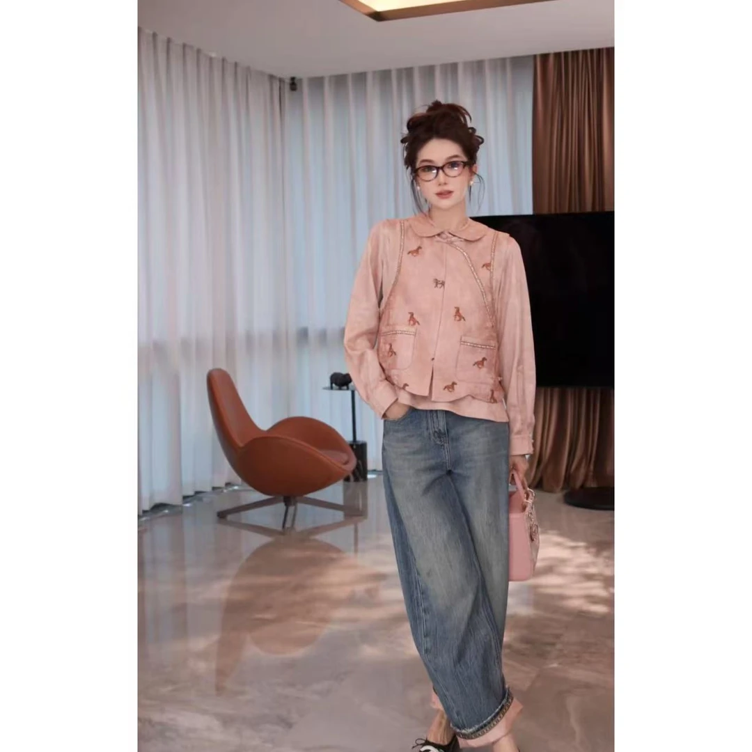 yiyiya.Guo艺艺吖【江南玉兰】新中式中国风娃娃领上衣120158SS52