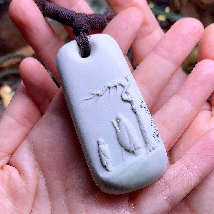 岫岩河磨玉（透闪石质玉）手把未镶嵌随***名