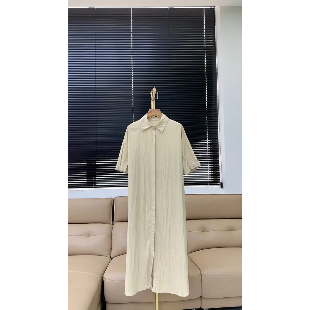 品牌原单高端轻奢夏琳娜连衣裙—卡其—66100