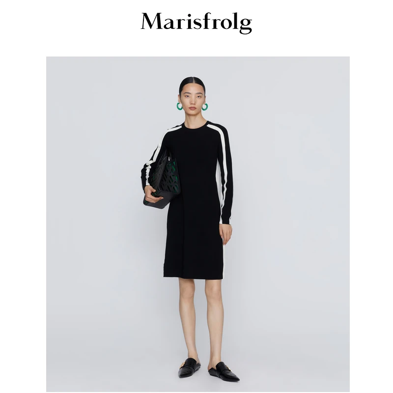 【婷婷专属】Marisfrolg/玛丝菲尔休闲运动羊毛针织连衣裙