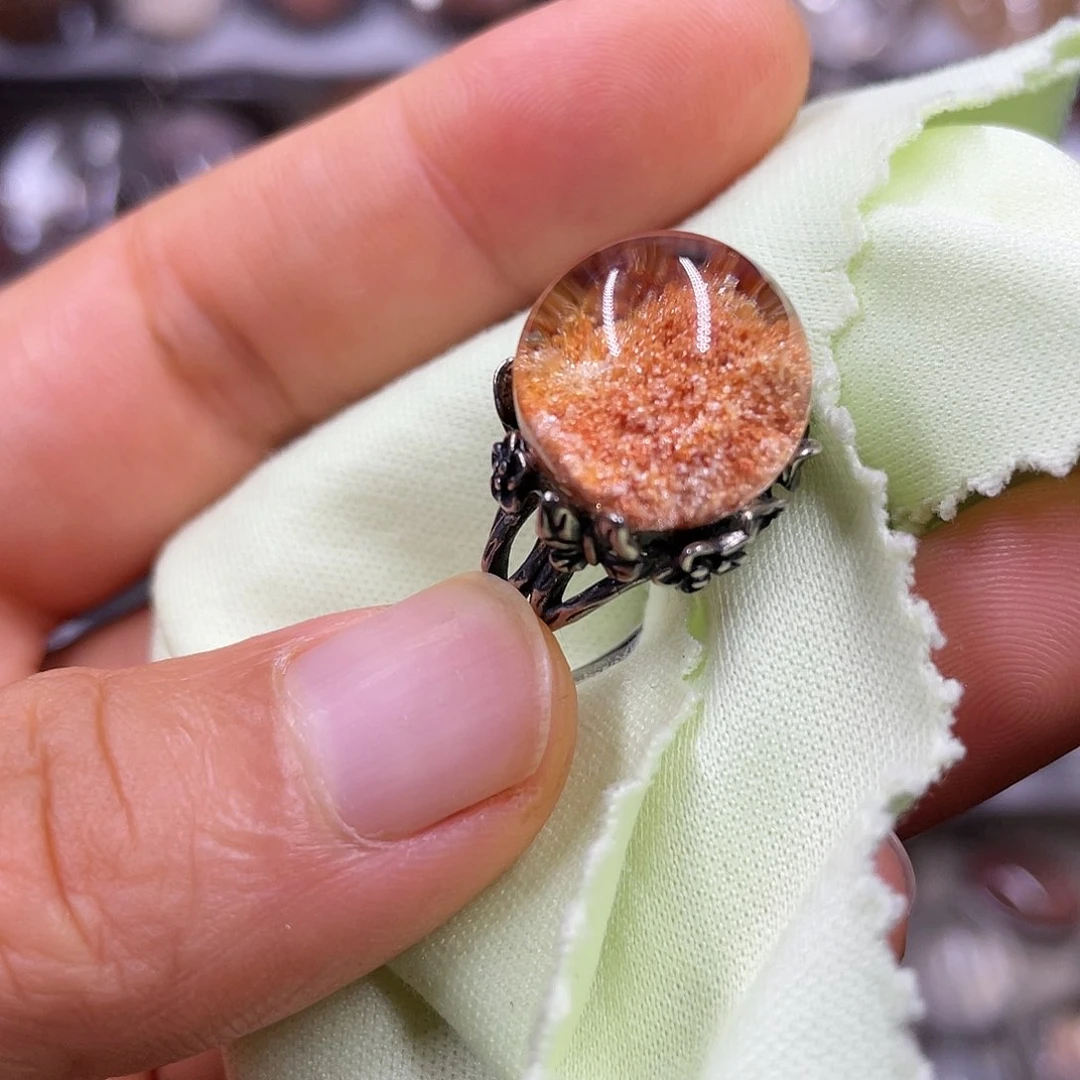 【闪购商品】水晶珠宝半成品银S925镶嵌戒指