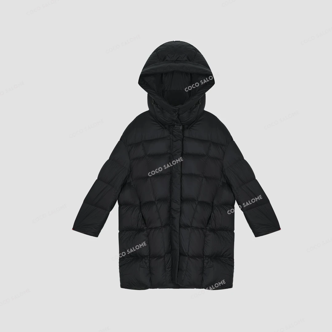 安安推荐【泡泡糖】柔软高密防钻绒长款羽绒服ZW24D50923-YRF