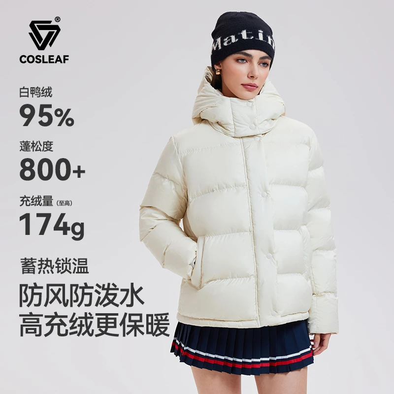 【lu家Wunder泡芙同款95极寒白鸭绒】宽松保暖三防泡芙五格羽绒服
