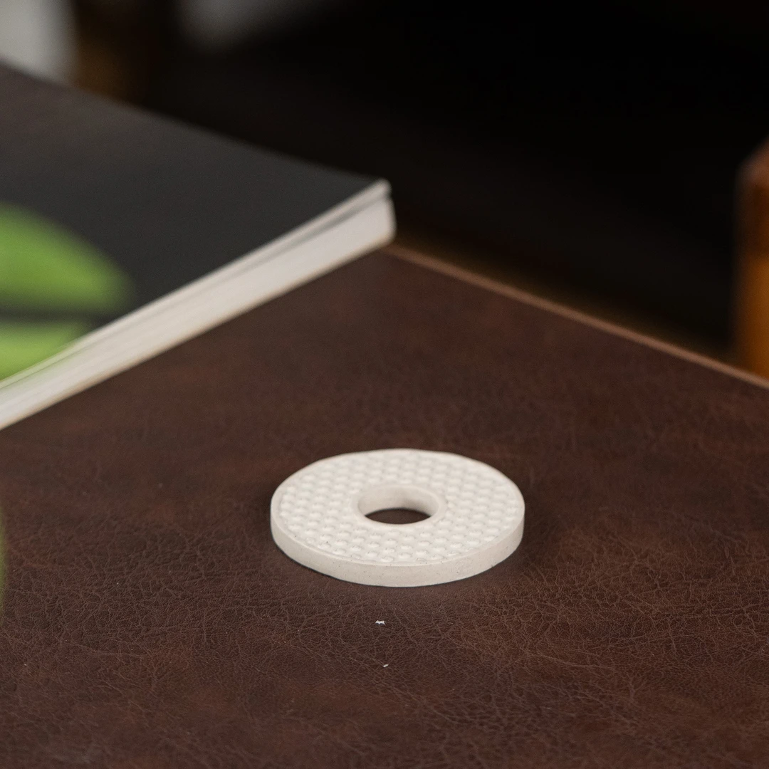 【利贞l玉璧盖置】九瀚制原矿紫泥/白段泥直径6.5cm茶具