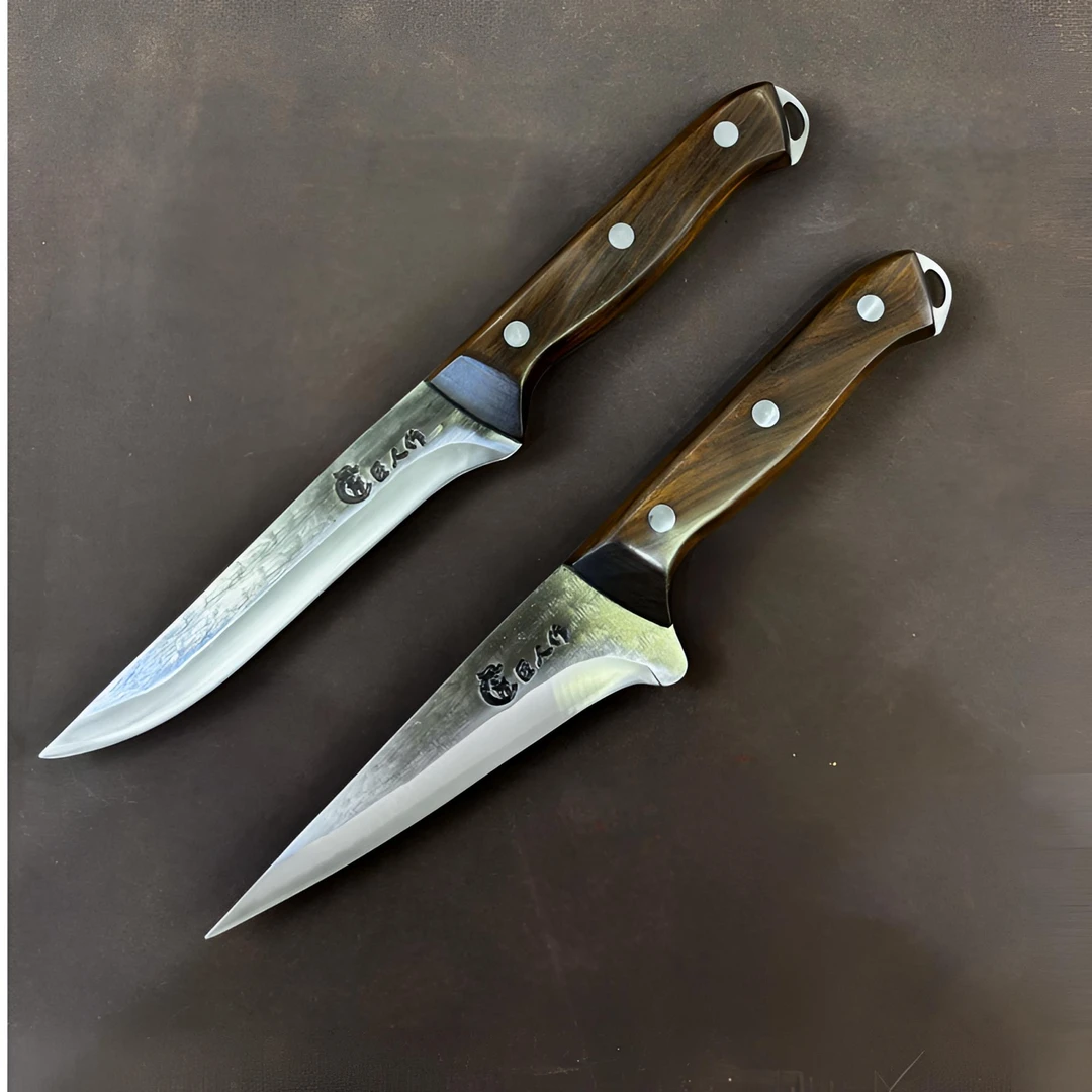 【剔骨刀】匠人作-非遗传承人锻打高碳百炼钢剔骨刮毛屠宰肉档刀