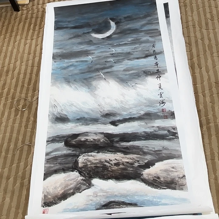 国画花鸟等多种鸟类的栖息