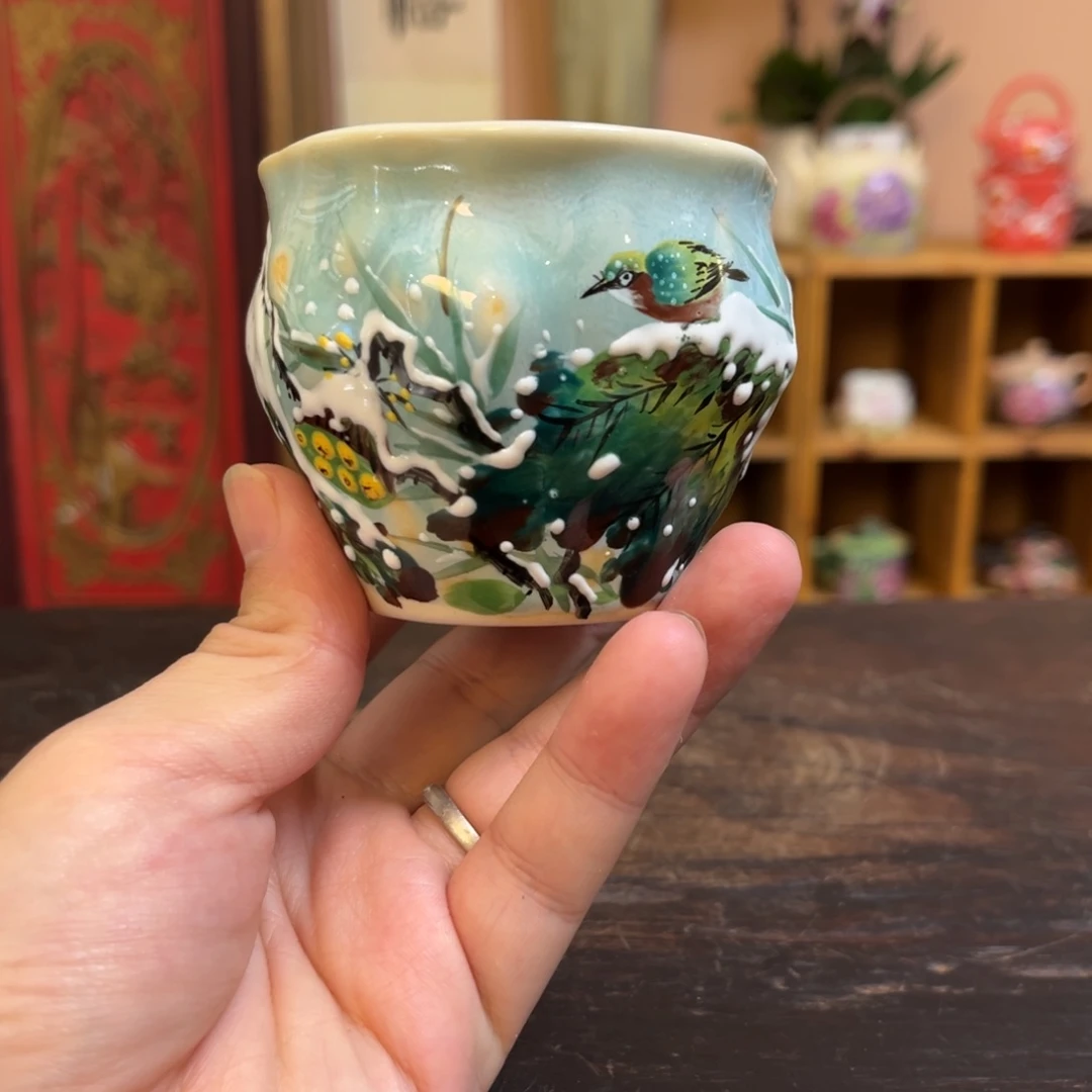柴烧手工手绘陶瓷