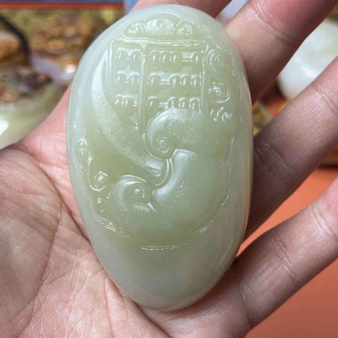 石材天然方解石手把件不退换