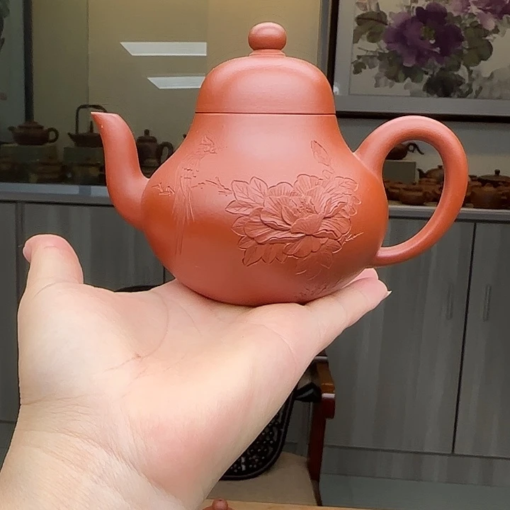 茶壶紫砂朱泥200 c C夫妻双国工作品