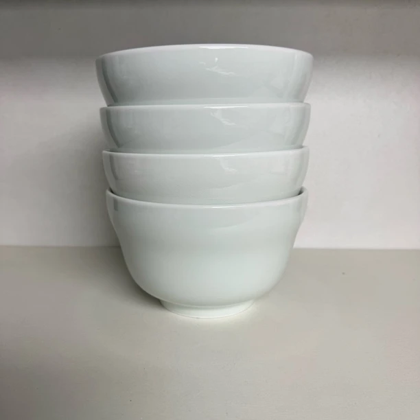 6英寸压手面碗 微瑕处理款 景德镇高白泥 青白瓷 高温瓷高温釉