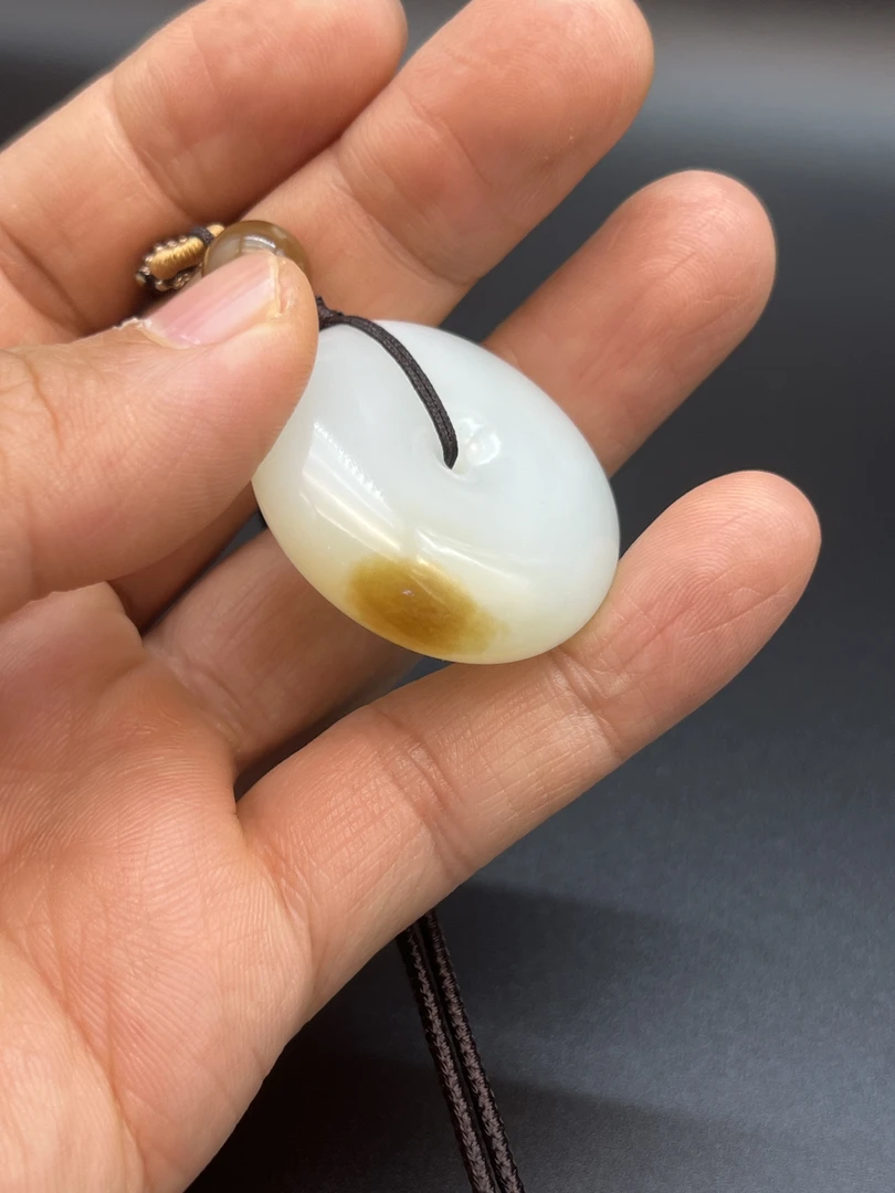 糖白玉平安扣挂件细润无杂质男女通用