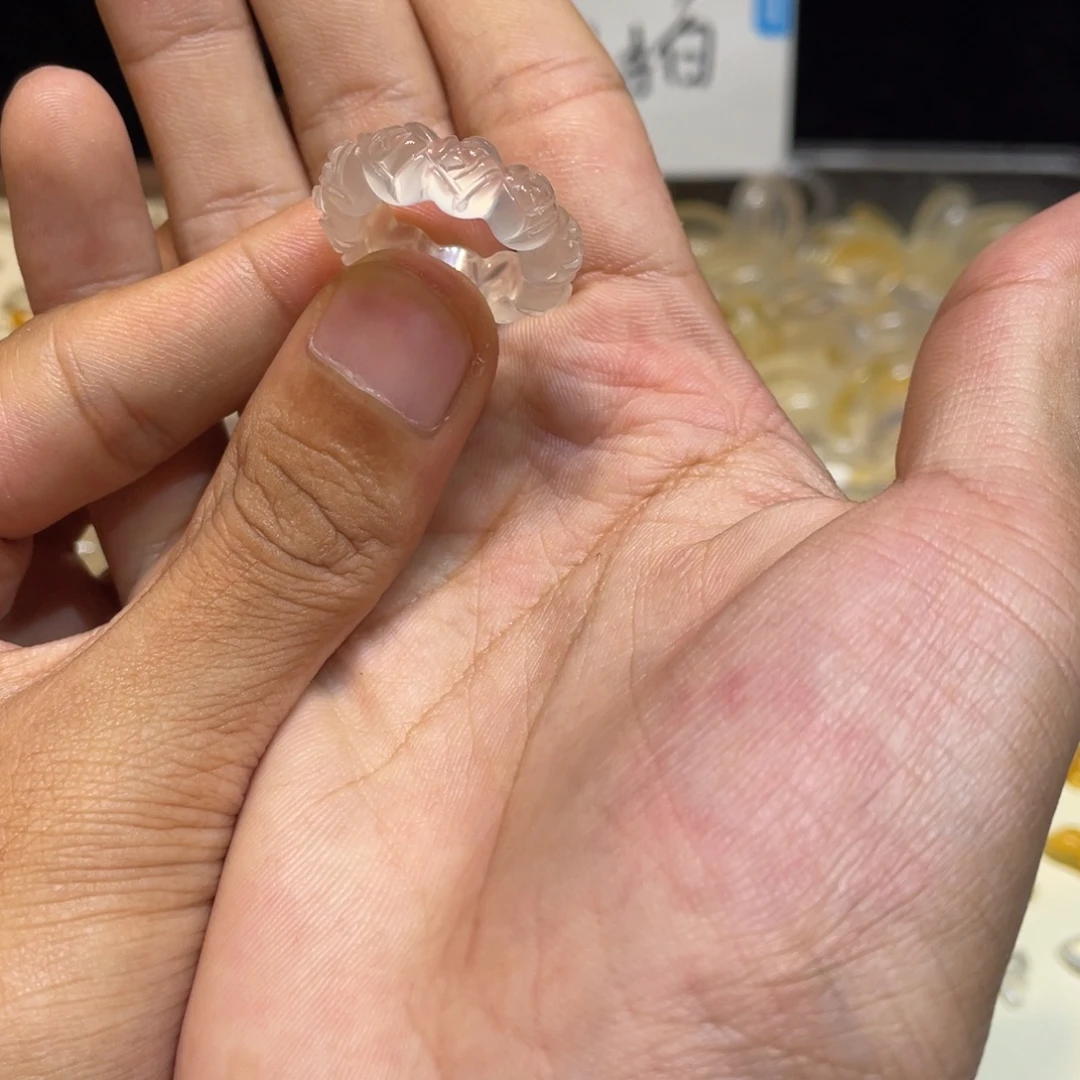 玛瑙/玉髓未镶嵌戒指57号港12