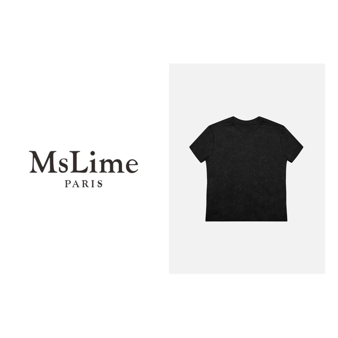 王嬛嬛MsLime25年新款时尚休闲春夏款简约T恤HC2A0103