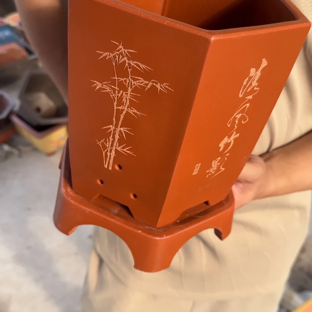 紫砂花盆口径18.23口径
