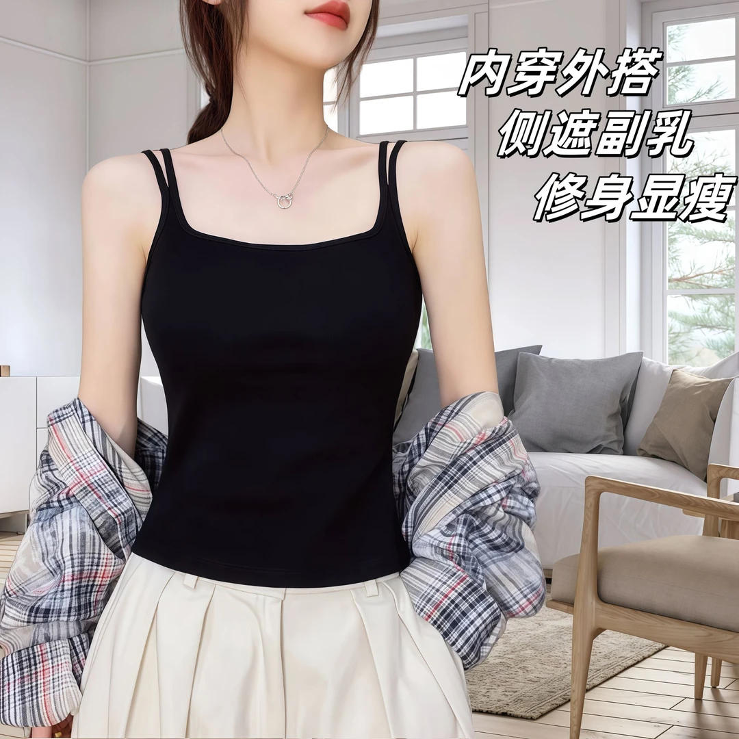 新款洋气性感内搭女士女款背心文胸吊带女外穿美式显瘦美背蕾丝