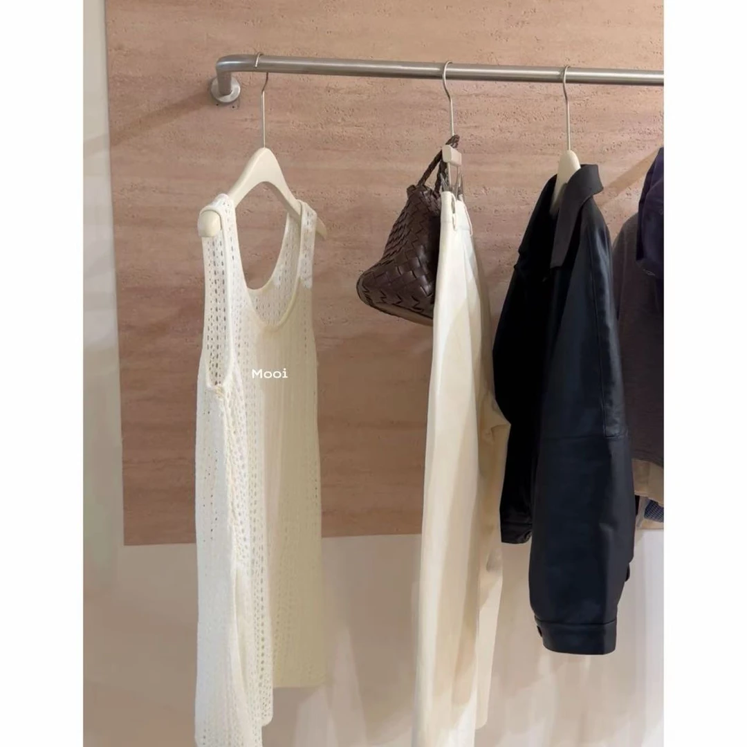 【mooi】'韩女氛围'春夏新款韩版ins风小众设计感镂空背心裙