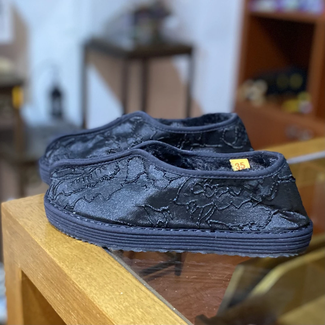 软面针织提花正宗老北京千层底布鞋新中式女款透气百搭小众鞋子