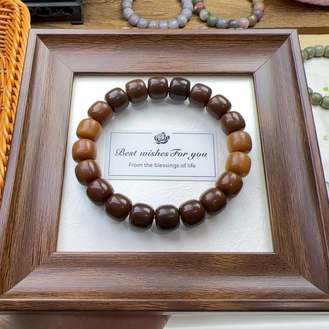 菩提根/象牙果手串卡13干磨正桶风华老料