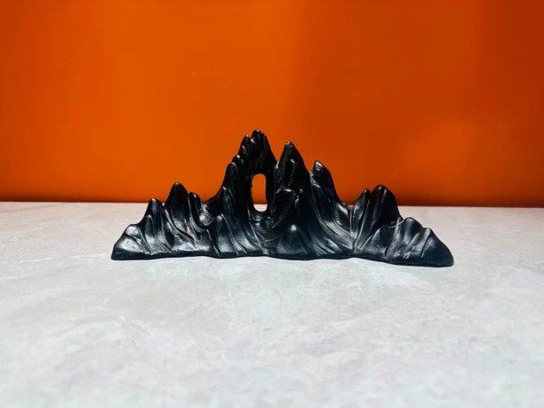 天然中式灵璧石山峰造型鱼缸造型家居观赏摆件尺寸22 8 8