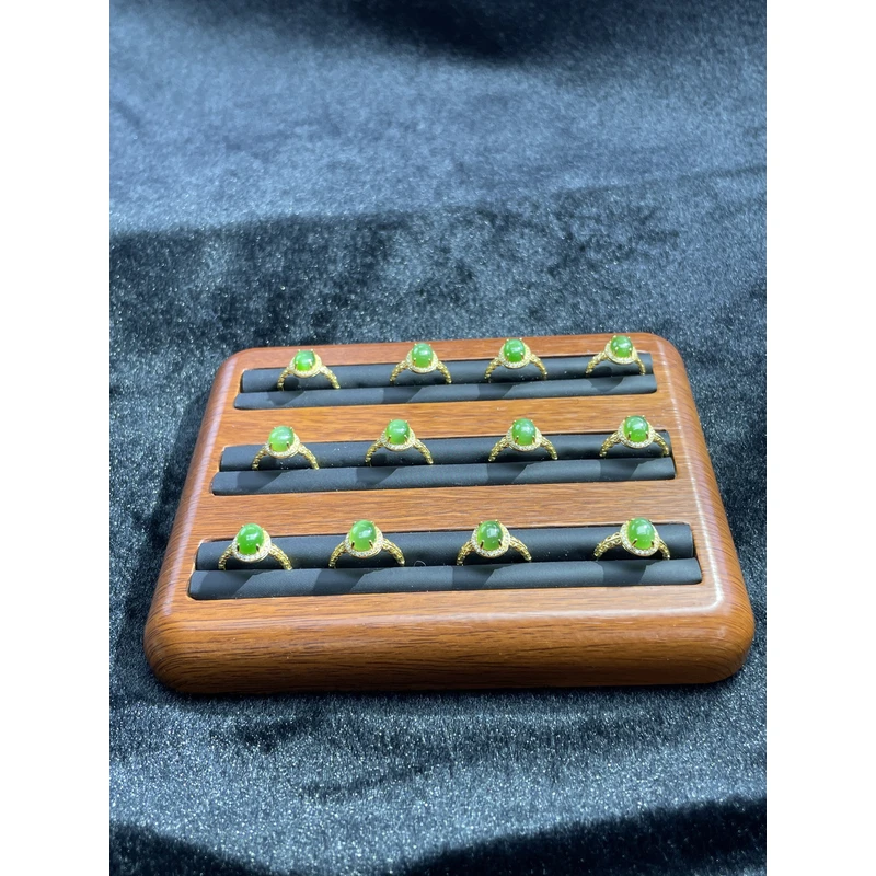 【小耿珠宝】和田玉碧玉蛋面戒指（多样性发其一）