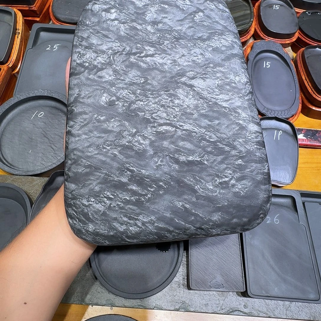 歙砚老坑龙尾砚水波龙鳞